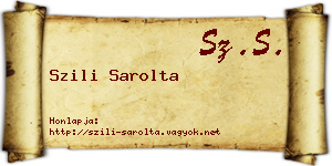 Szili Sarolta névjegykártya