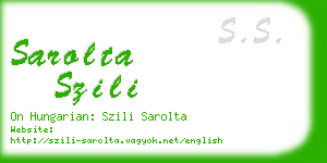 sarolta szili business card